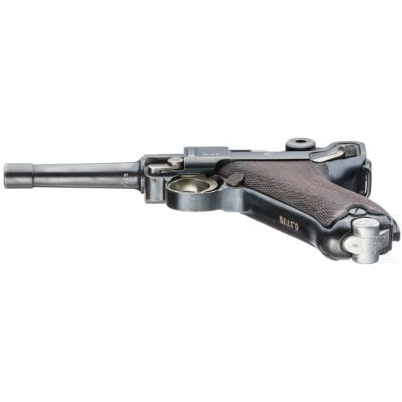 A Luger pistol by Mauser, code "K - S/42", with holster, Kriegsmarine