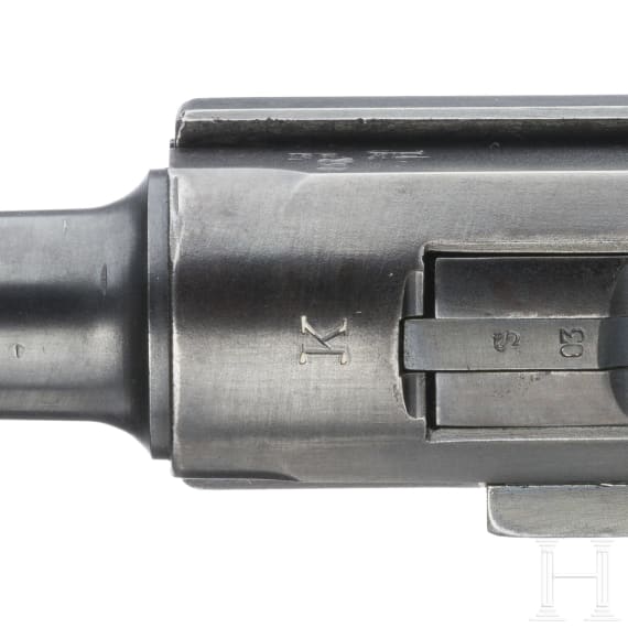 A Luger pistol by Mauser, code "K - S/42", with holster, Kriegsmarine