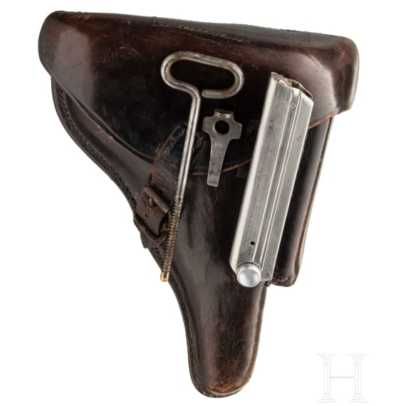 A Luger pistol by Mauser, code "K - S/42", with holster, Kriegsmarine