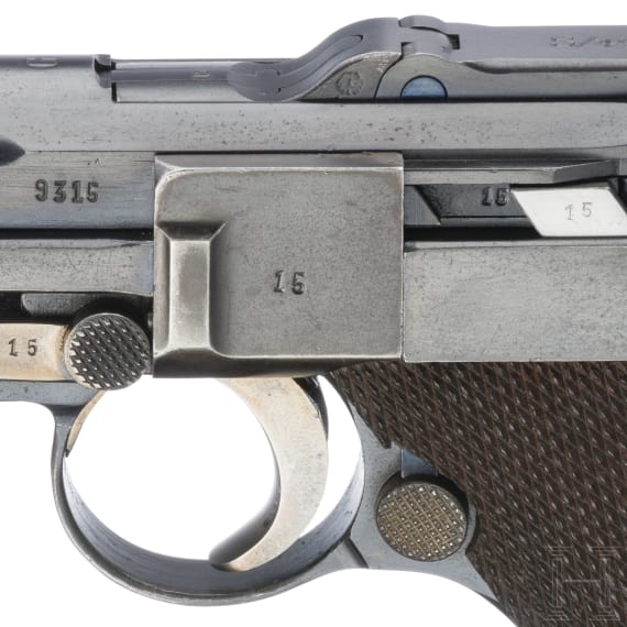 A Luger pistol by Mauser, code "G - S/42"