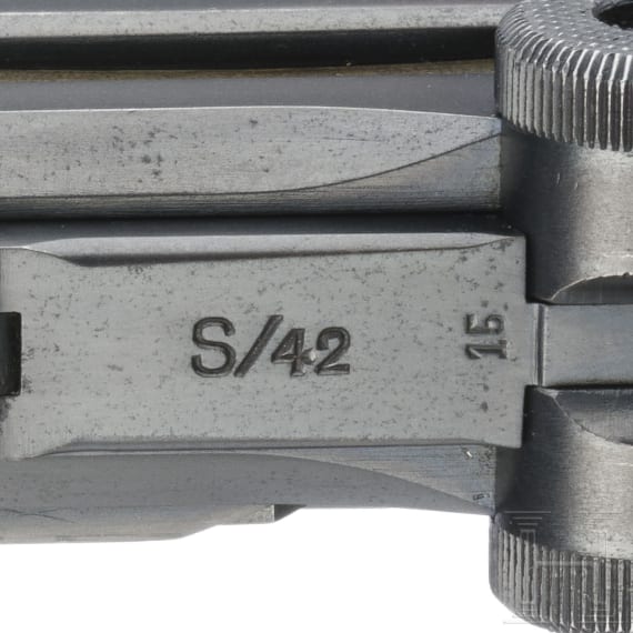 A Luger pistol by Mauser, code "G - S/42"