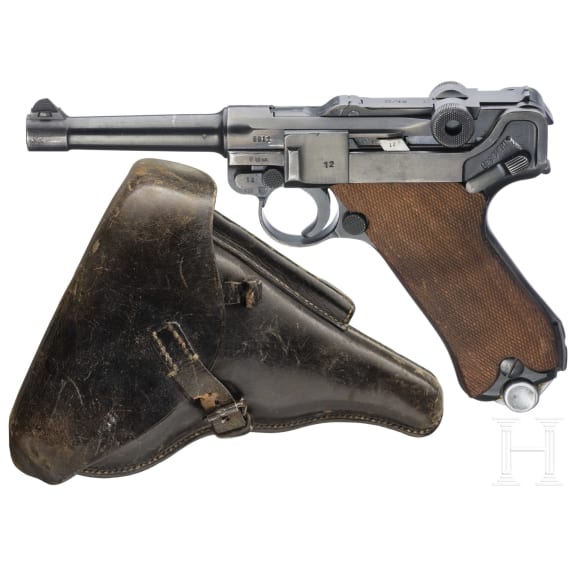 Pistole 08, Mauser, Code "G - S/42", mit Koffertasche