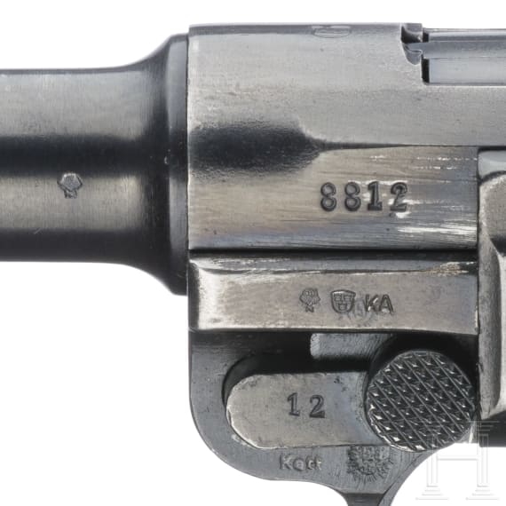 Pistole 08, Mauser, Code "G - S/42", mit Koffertasche