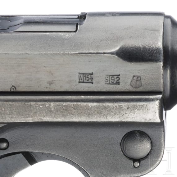 Pistole 08, Mauser, Code "G - S/42", mit Koffertasche