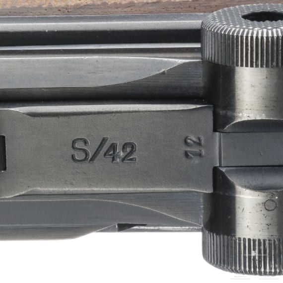 Pistole 08, Mauser, Code "G - S/42", mit Koffertasche