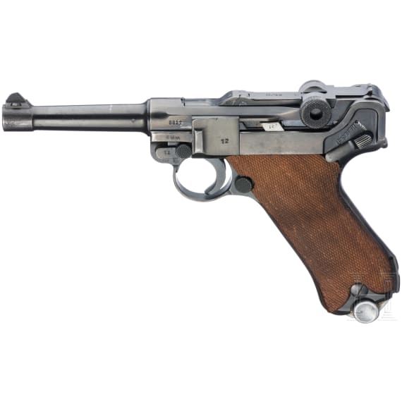 Pistole 08, Mauser, Code "G - S/42", mit Koffertasche