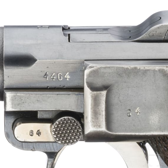 Pistole 08, Mauser, Code "G - S42", mit Koffertasche, Kriegsmarine