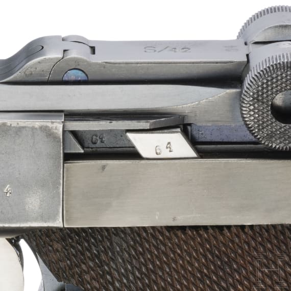 Pistole 08, Mauser, Code "G - S42", mit Koffertasche, Kriegsmarine