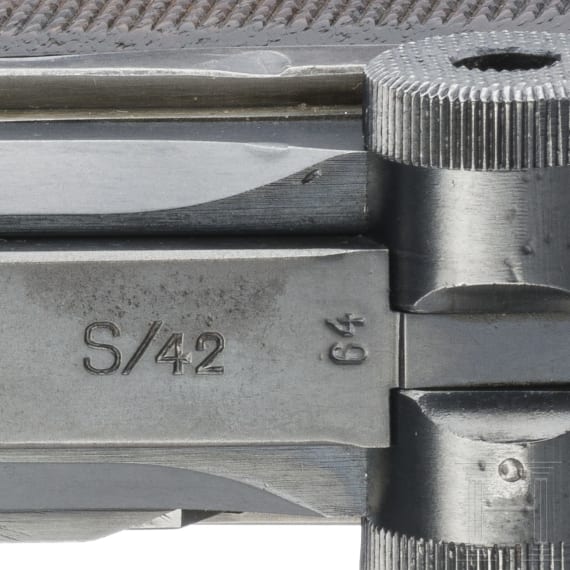 Pistole 08, Mauser, Code "G - S42", mit Koffertasche, Kriegsmarine