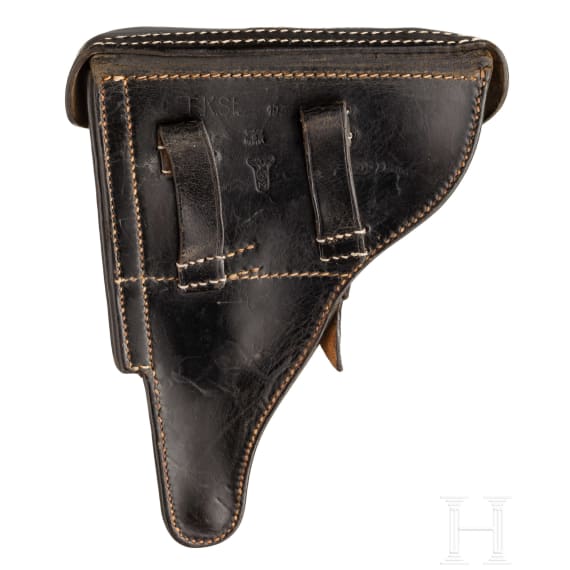 A Luger pistol by Mauser, code "G - S/42", with holster; Kriegsmarine