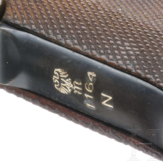 A Luger pistol by Mauser, code "G - S/42", with holster; Kriegsmarine