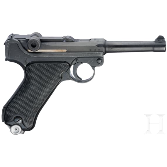 Pistole 08, Mauser, Code "1936 - S/42", mit Koffertasche