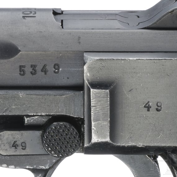 Pistole 08, Mauser, Code "1936 - S/42", mit Koffertasche