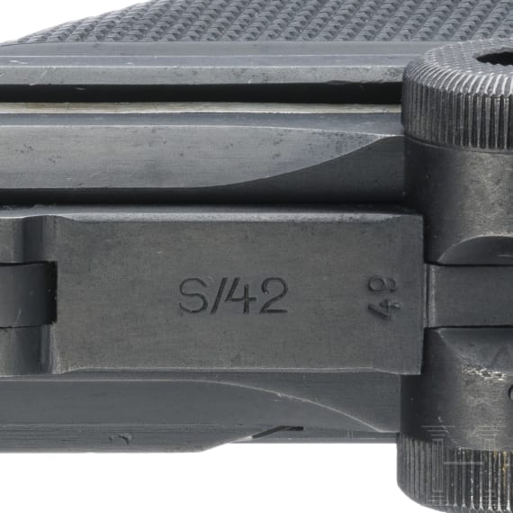 Pistole 08, Mauser, Code "1936 - S/42", mit Koffertasche