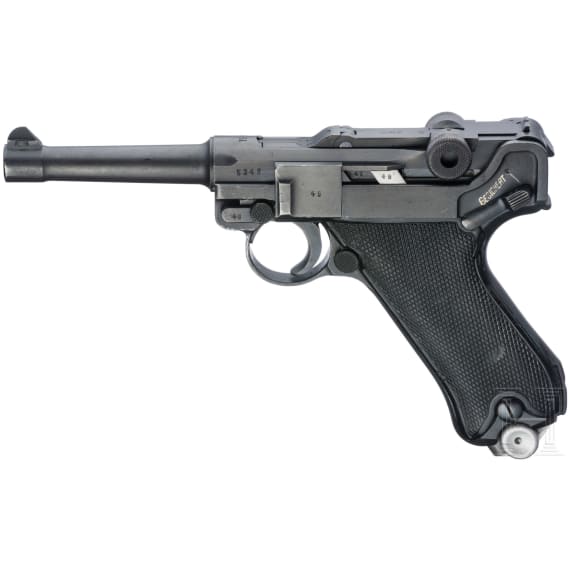 Pistole 08, Mauser, Code "1936 - S/42", mit Koffertasche