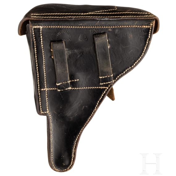 Pistole 08, Mauser, Code "1936 - S/42", zwei Magazine, Koffertasche