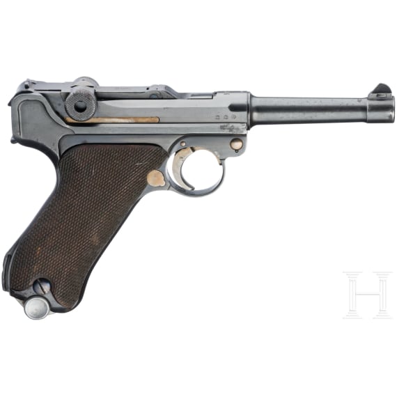 Pistole 08, Mauser, Code "1936 - S/42", mit Polizeitasche