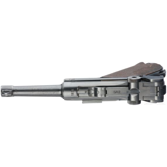 Pistole 08, Mauser, Code "1936 - S/42", mit Polizeitasche