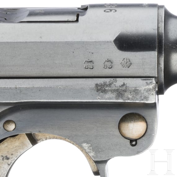 Pistole 08, Mauser, Code "1936 - S/42", mit Polizeitasche