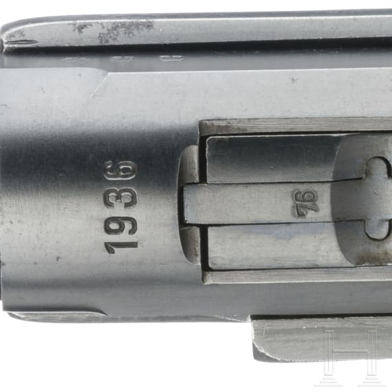 Pistole 08, Mauser, Code "1936 - S/42", mit Polizeitasche