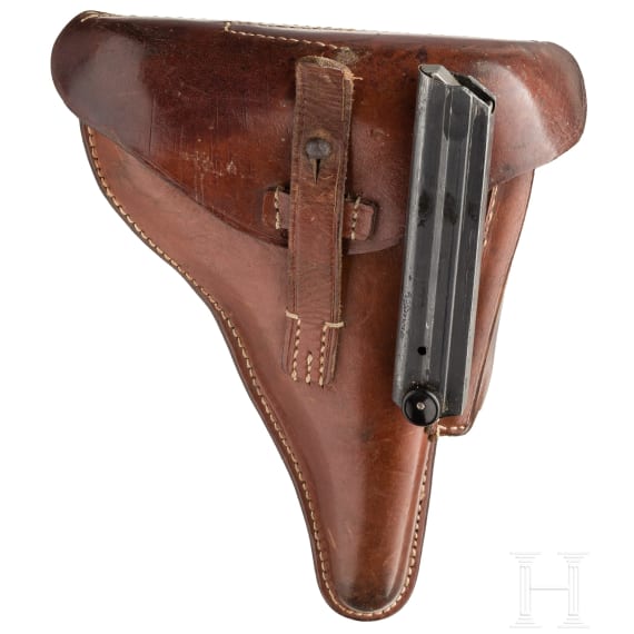 Pistole 08, Mauser, Code "1936 - S/42", mit Polizeitasche