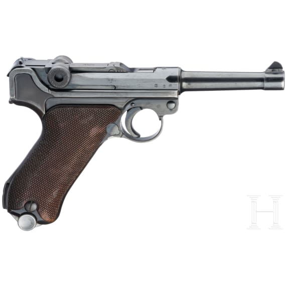 Pistole 08, Mauser, Code "1936 - S/42", mit Koffertasche, Kriegsmarine