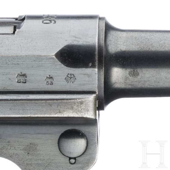 Pistole 08, Mauser, Code "1936 - S/42", mit Koffertasche, Kriegsmarine