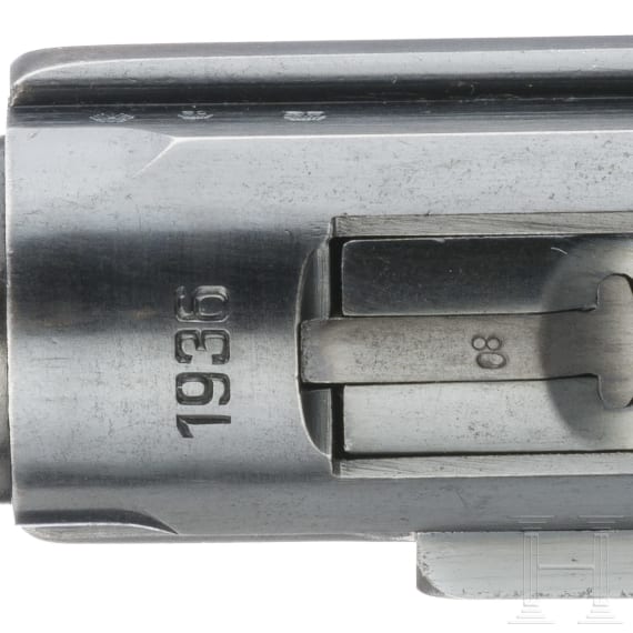 Pistole 08, Mauser, Code "1936 - S/42", mit Koffertasche, Kriegsmarine