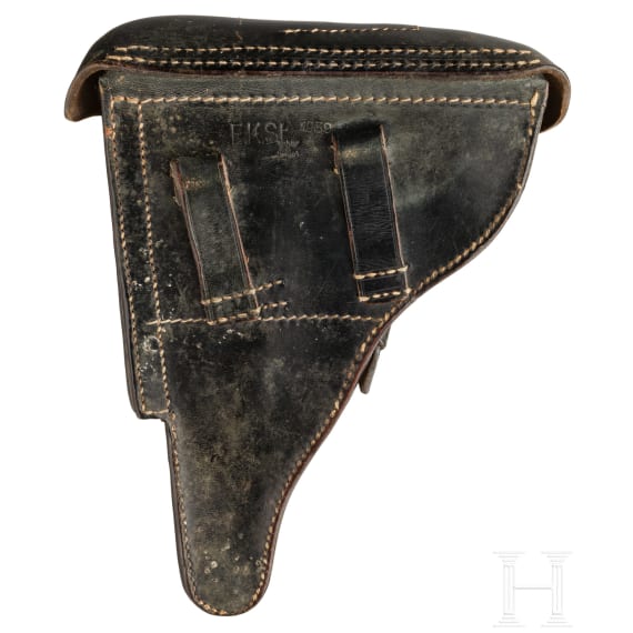 A Luger pistol by Mauser, code "1937 - S/42", with holster