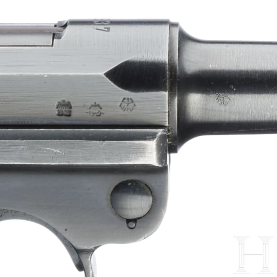 A Luger pistol by Mauser, code "1937 - S/42", with holster