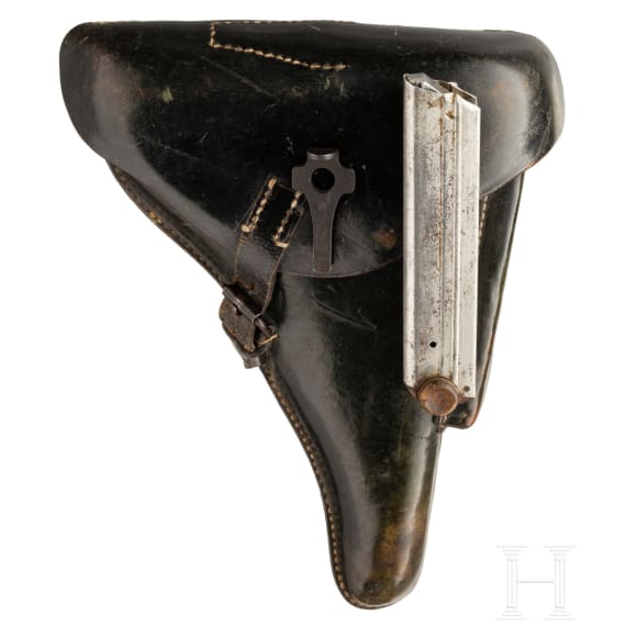 A Luger pistol by Mauser, code "1937 - S/42", with holster