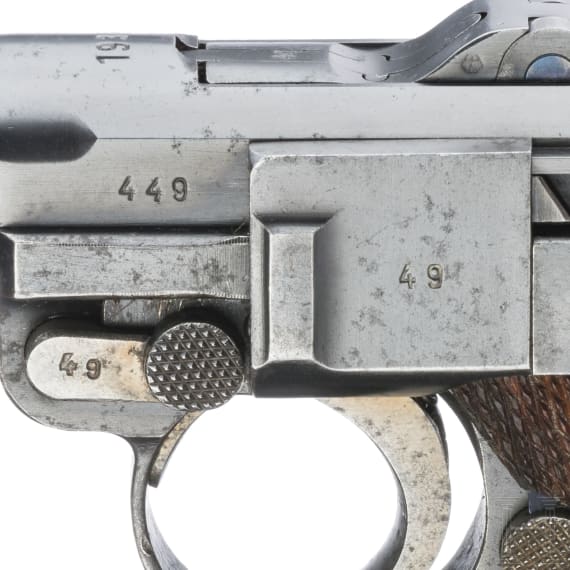 Pistole 08, Mauser, Code "1937 - S/42", mit Tasche, Kriegsmarine