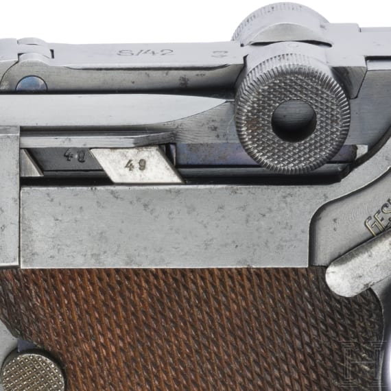 Pistole 08, Mauser, Code "1937 - S/42", mit Tasche, Kriegsmarine