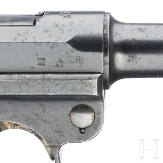 Pistole 08, Mauser, Code "1937 - S/42", mit Tasche, Kriegsmarine