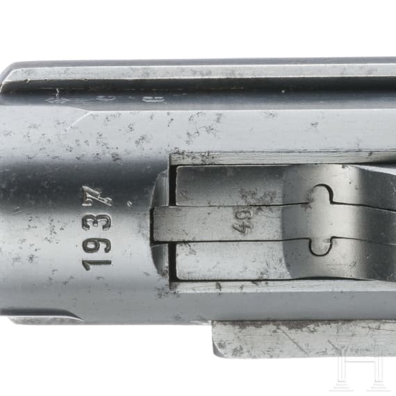 Pistole 08, Mauser, Code "1937 - S/42", mit Tasche, Kriegsmarine
