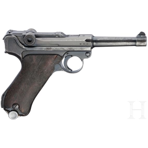 Pistole 08, Mauser, Code "1938 - S/42", mit Koffertasche, Kriegsmarine