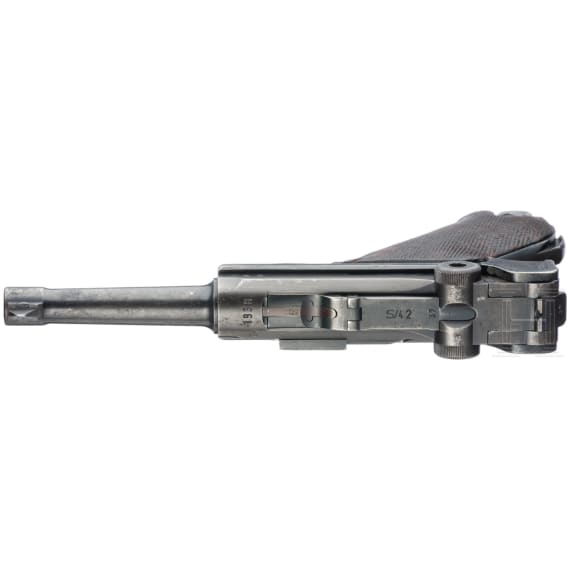 Pistole 08, Mauser, Code "1938 - S/42", mit Koffertasche, Kriegsmarine