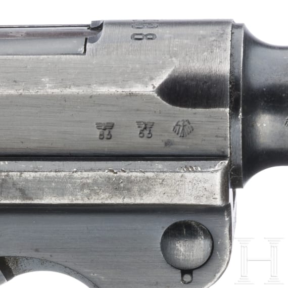 Pistole 08, Mauser, Code "1938 - S/42", mit Koffertasche, Kriegsmarine