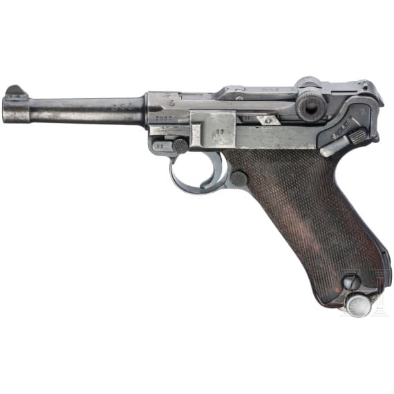 Pistole 08, Mauser, Code "1938 - S/42", mit Koffertasche, Kriegsmarine