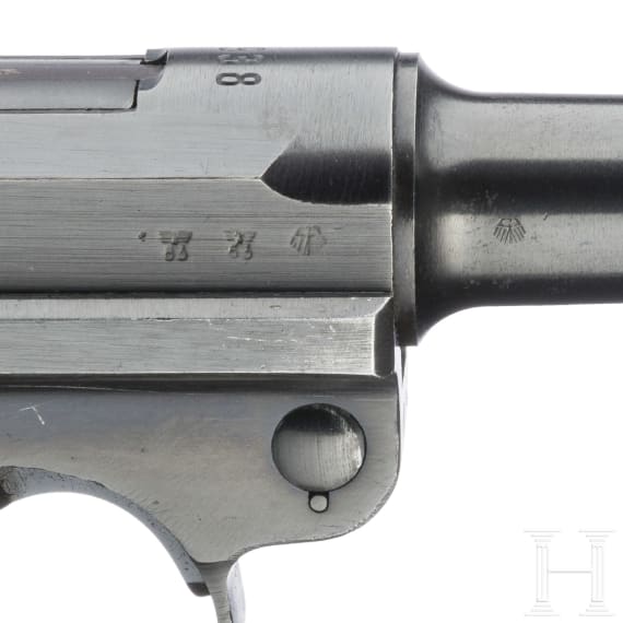 Pistole 08, Mauser, Code "1938 - S/42", mit Koffertasche, Marine