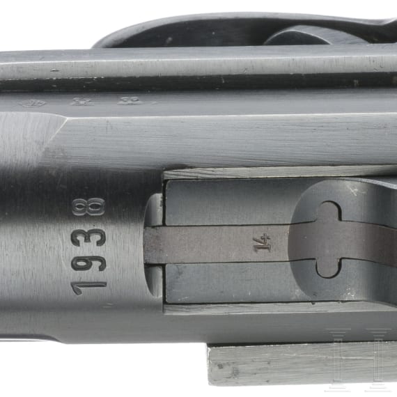 Pistole 08, Mauser, Code "1938 - S/42", mit Koffertasche, Marine