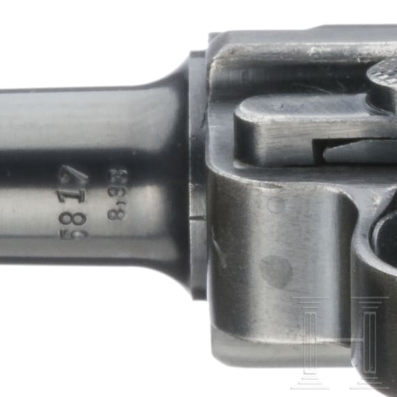 A Luger pistol by Mauser, code "1939 - 42", with holster