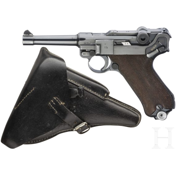 Pistole 08, Mauser, Code "1940 - 42", mit Koffertasche