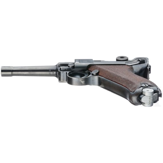 A Luger pistol by Mauser, code "1940 - 42", with holster, Kriegsmarine