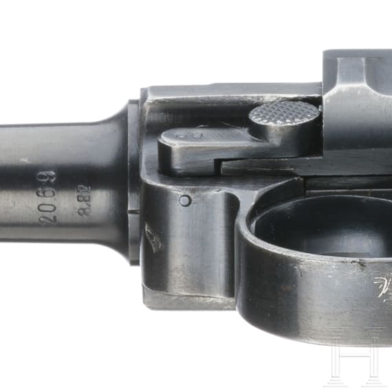 A Luger pistol by Mauser, code "1940 - 42", with holster, Kriegsmarine