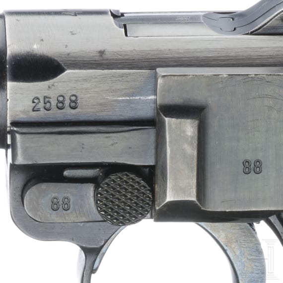 A Luger pistol by Mauser, code "41 - byf"