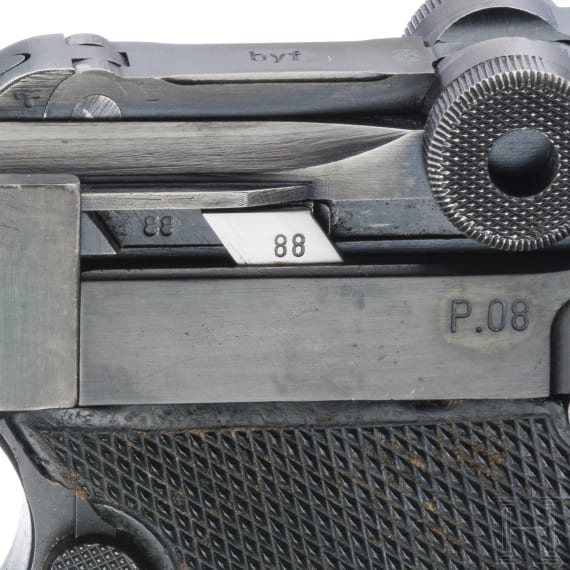 A Luger pistol by Mauser, code "41 - byf"