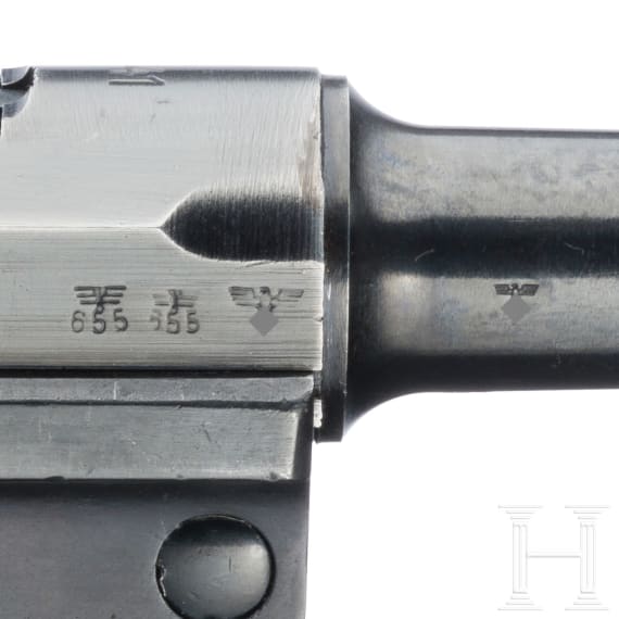 A Luger pistol by Mauser, code "41 - byf"