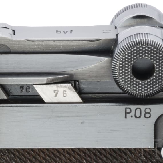 A Luger pistol by Mauser, code "41 - byf", with holster