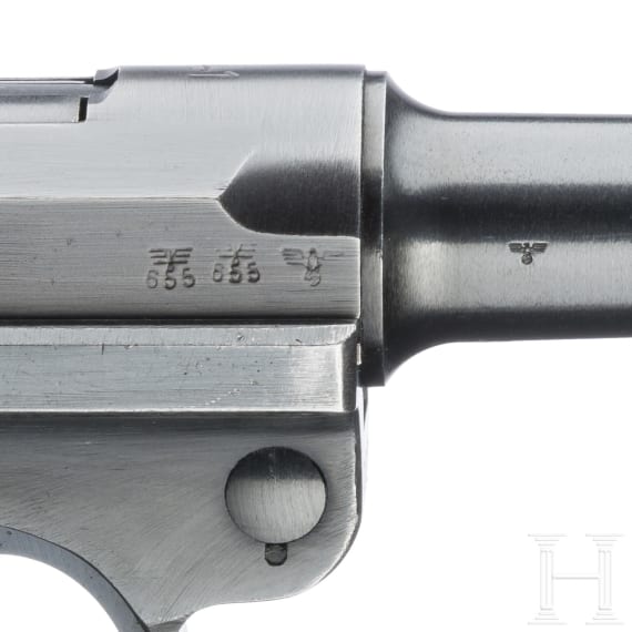 A Luger pistol by Mauser, code "41 - byf", with holster